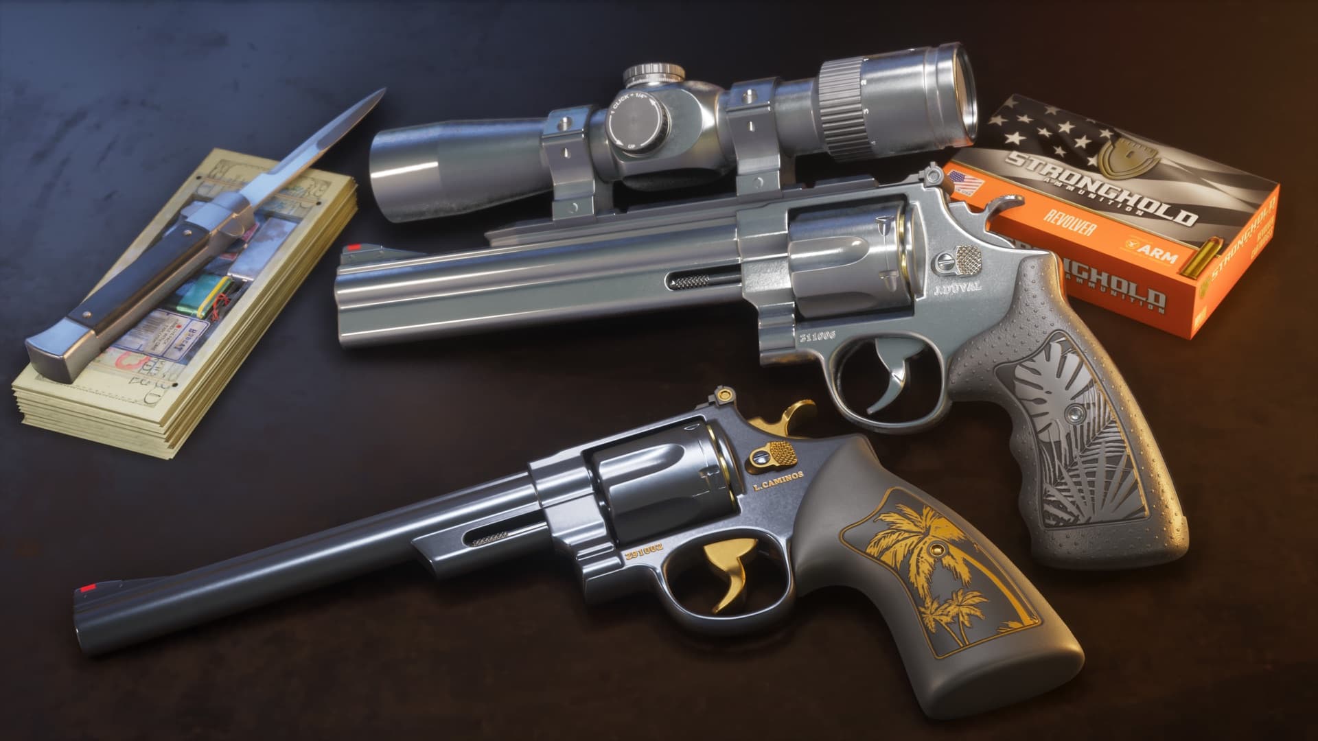 ULTIMATE EDITION HAWK AND LITTLE MORGAN REVOLVERS 02 — official GTA VI screenshot featuring Ultimate Edition content, published in Rockstar Games’ downloadable media library.