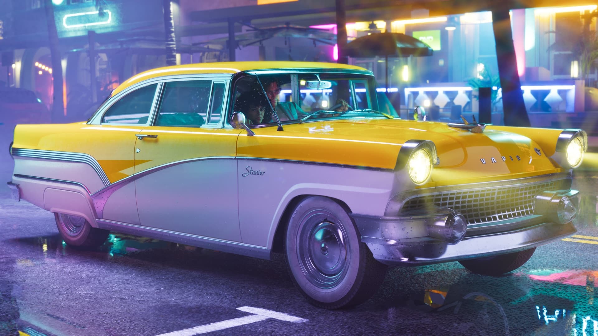 VINTAGE VICE CITY PACK VAPID STANIER 01 — official GTA VI screenshot featuring vice city, published in Rockstar Games’ downloadable media library.